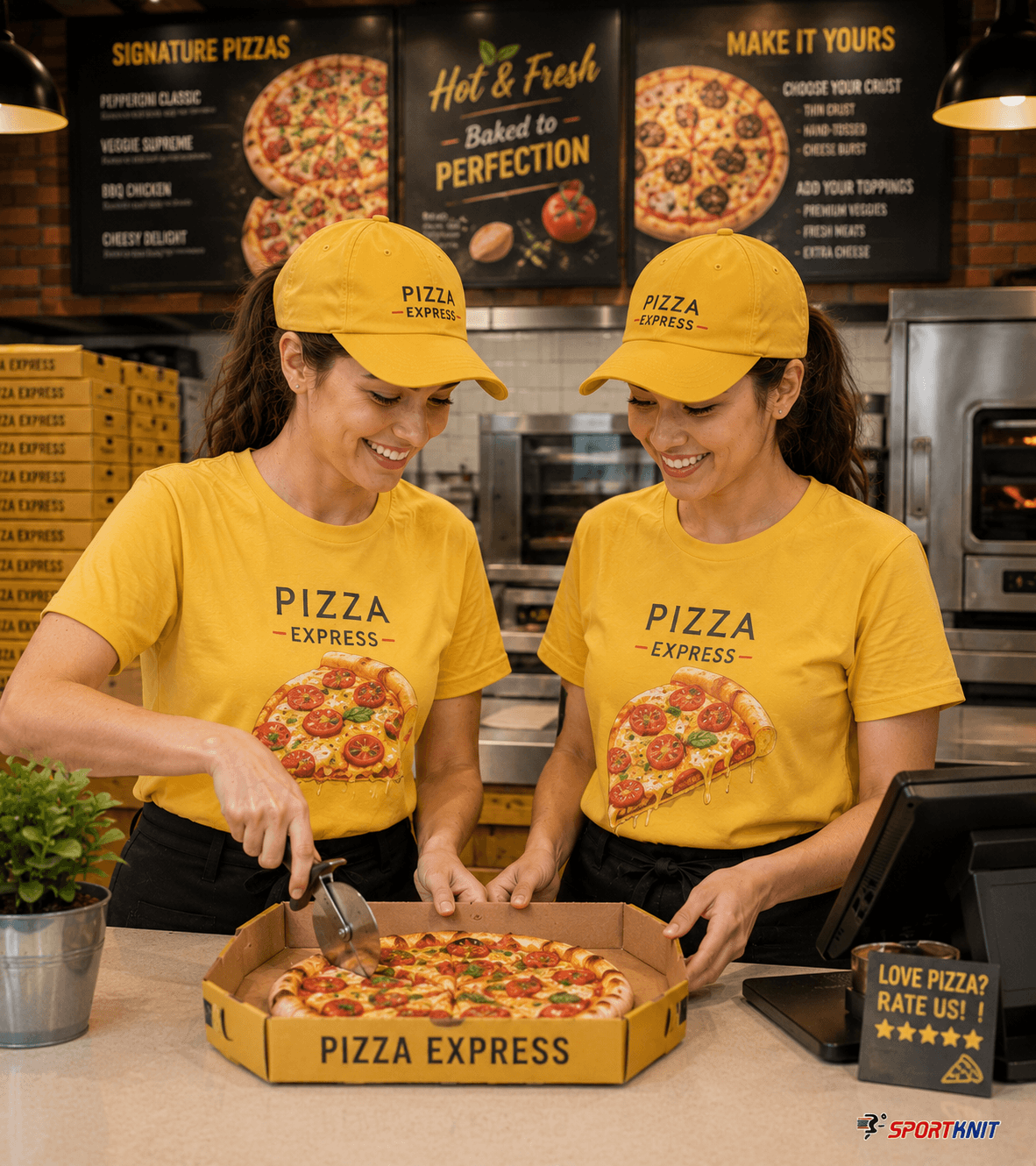T SHIRTS FOR PIZZA AND CAFE STAFF