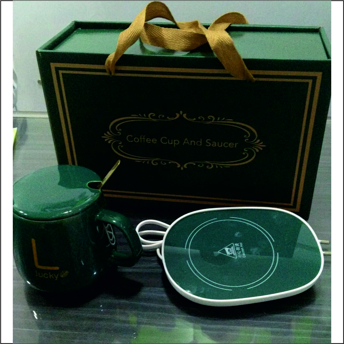 Coffee mug with Hot warmer plate