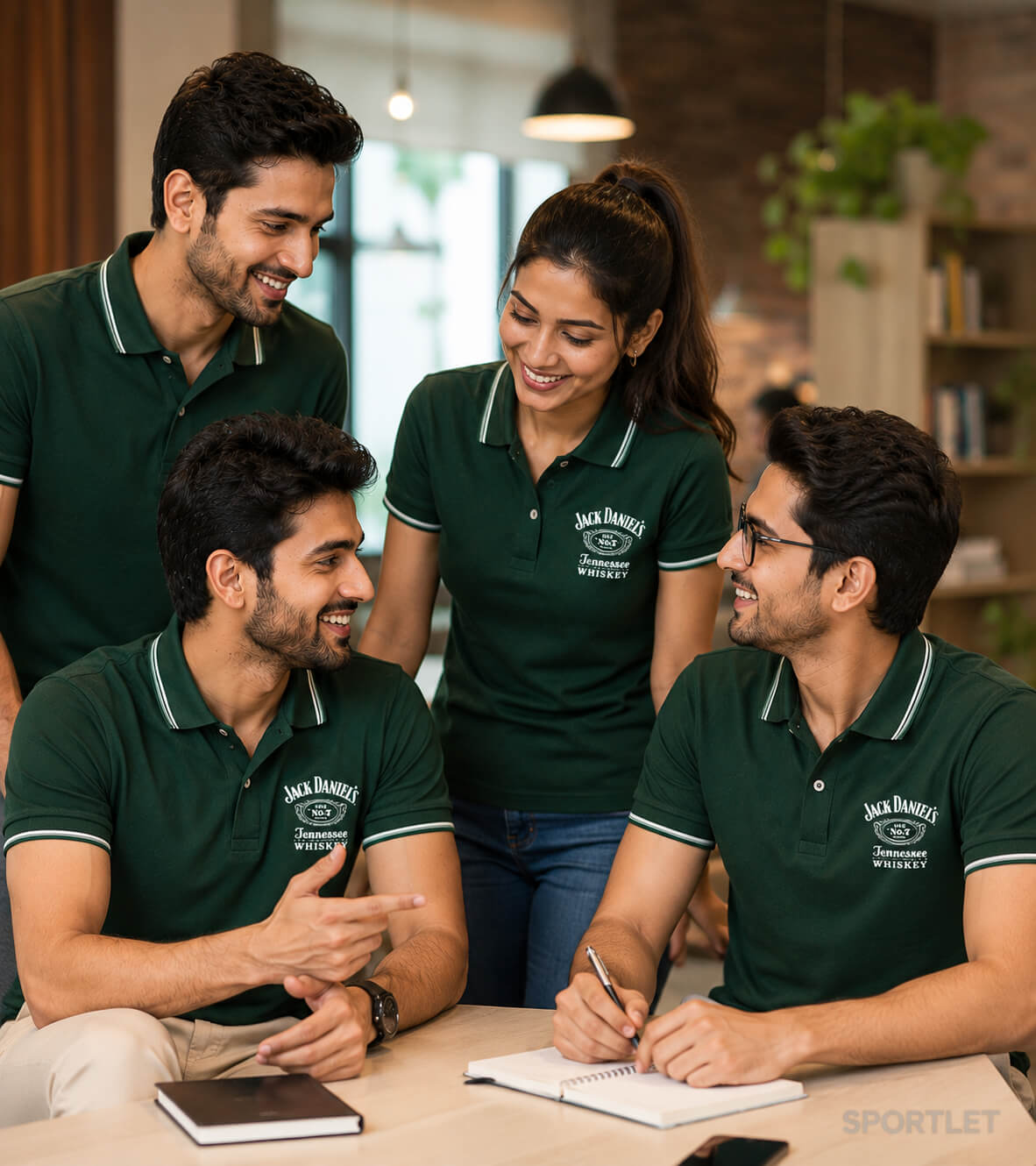 BOTTLE GREEN POLO T SHIRT