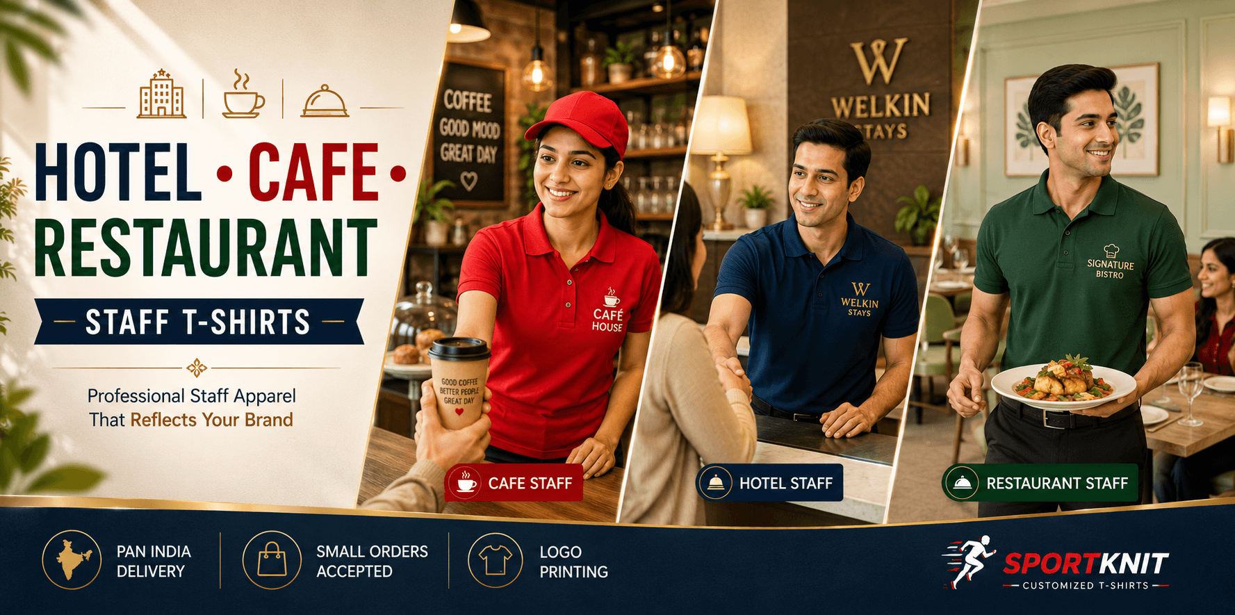 Hotel, Restaurant & Cafe Staff Uniforms Banner